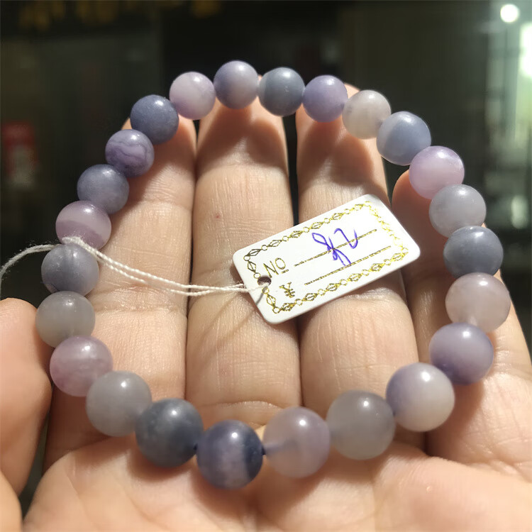 石宫匠 舒俱来手串 苏萤石圆珠手链女款水晶饰品伴生矿温肺暖宫单圈