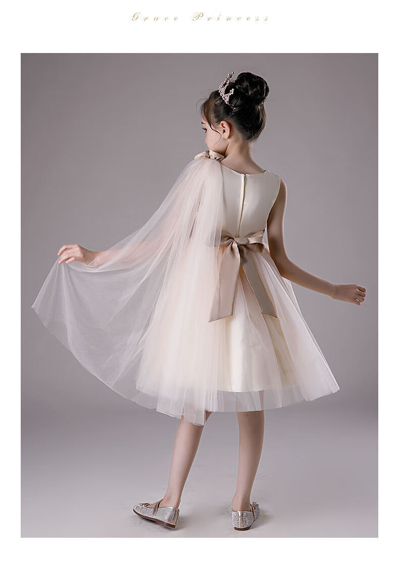 的洋气礼服公主裙女大童生日高端主持人花童婚礼儿童钢琴演出服表演服
