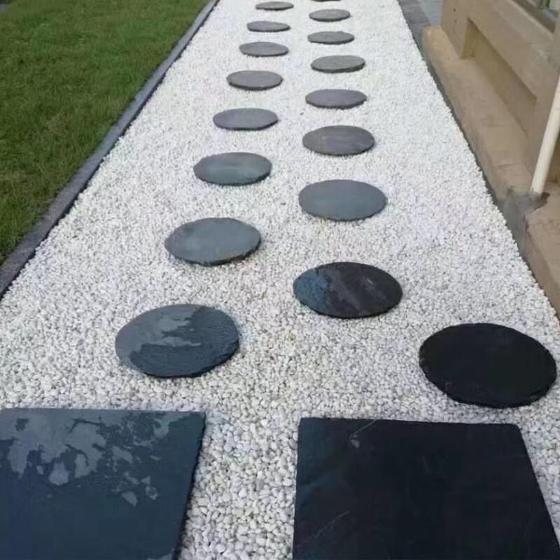 天然青石板踏步花园草坪垫脚园林汀步天然原石庭院地砖户外踏步石不