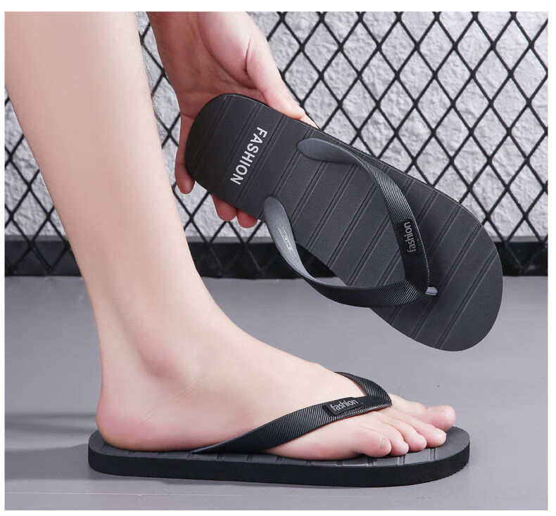 爱优佳@广东人字拖防滑防臭耐磨夹脚拖鞋网红ins炸街外穿凉拖鞋男士