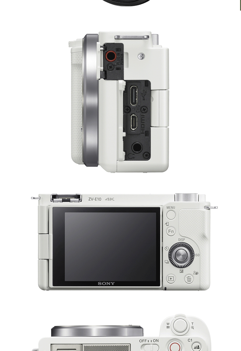 sony(sony)sonyzv-e10单机4k高清旅游vlog微单数码相机zve 黑/白 港版