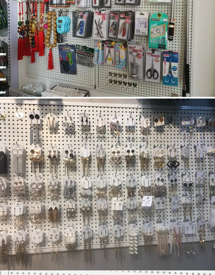 洞洞板货架展示架挂钩五金工具收纳架带边框手机配件超市饰品货架 80*