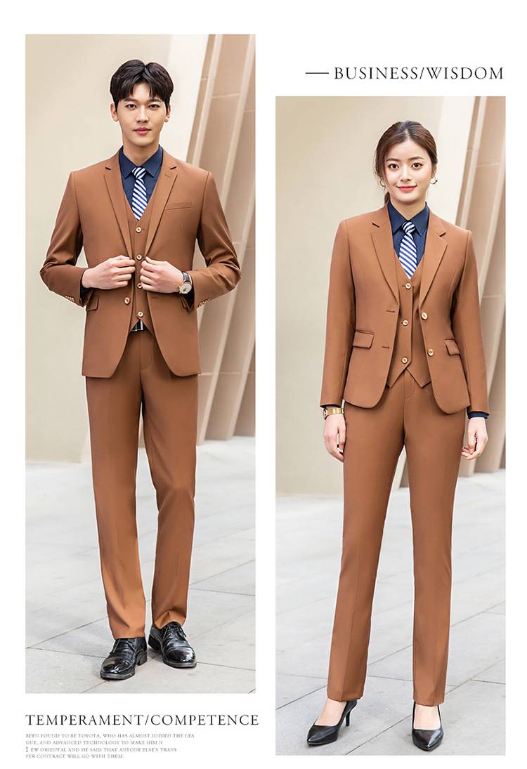 俞兆林宝蓝色男士商务职业装套装男女同款西装伴郎服银行经理西服商务