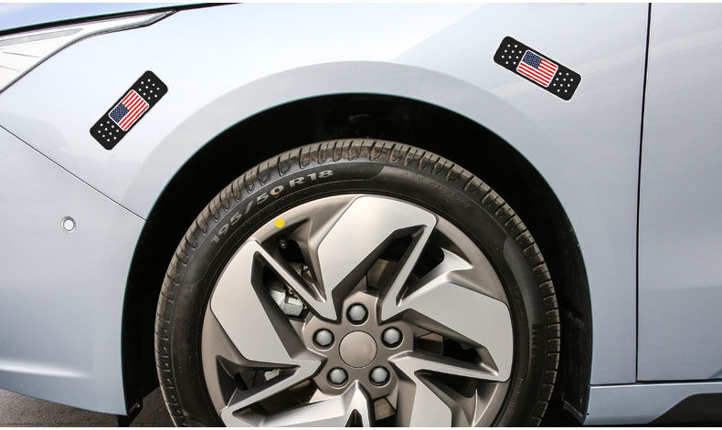 汽车贴纸小划痕车贴创意贴遮挡车尾保险杠车身装饰贴反光贴画中国一对