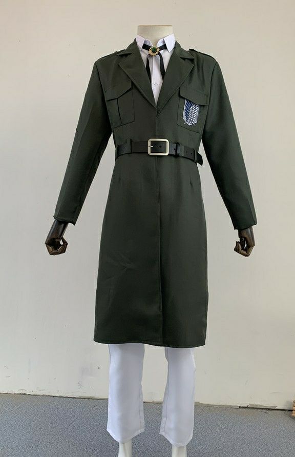 进击的巨人cos服第三季调查兵团团服长款军绿色大衣cosplay可日常