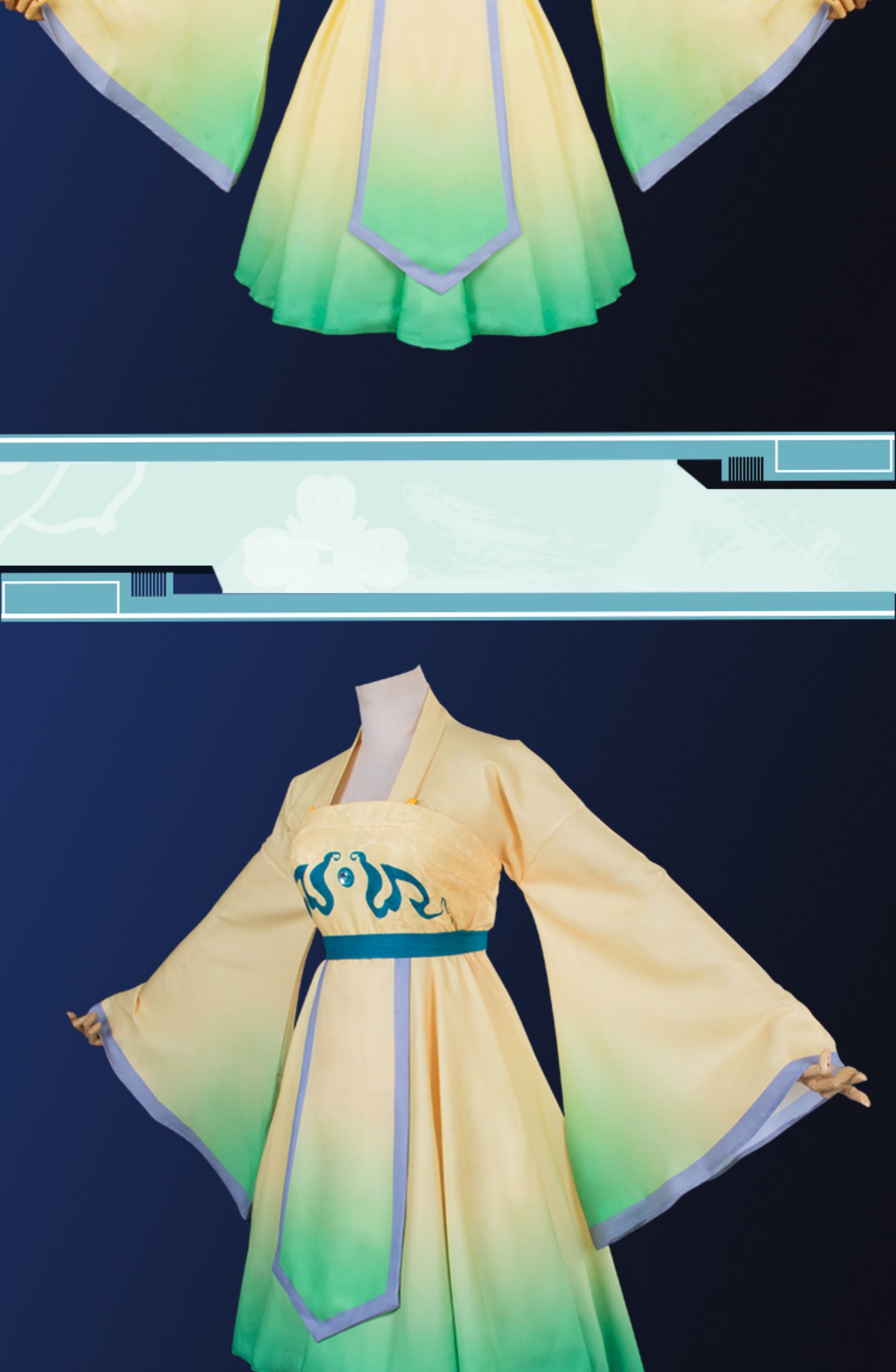 王者cos蔡文姬原皮天籁弦音连衣裙cosplay服装cg游戏荣耀现货假发xl
