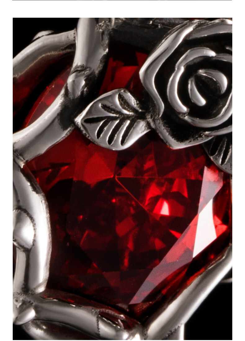 荆棘玫瑰 男士情侣女项链设计感红宝石黑曜石定制款 【女士】红水晶