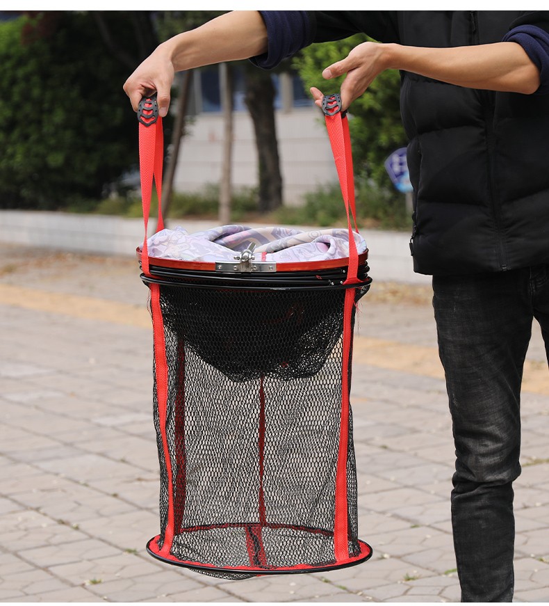 大力马鱼护渔户装鱼网兜鱼篓同款网新款涂胶品牌钓鱼高端黑坑专用编织