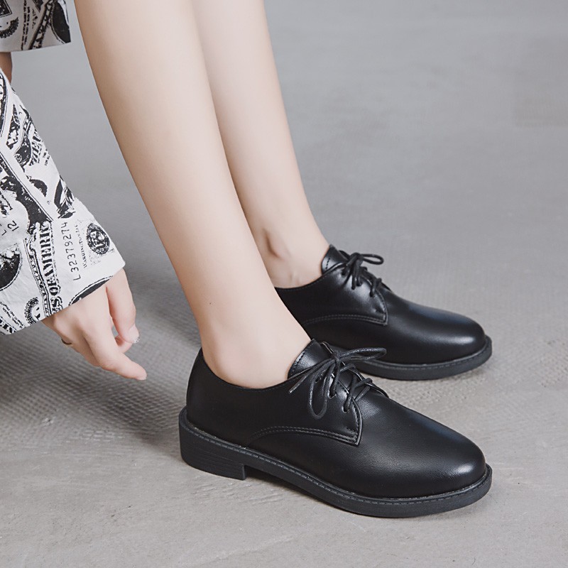 西装鞋女黑色英伦小皮鞋女正装单鞋子学生百搭平底上班职业工作面试