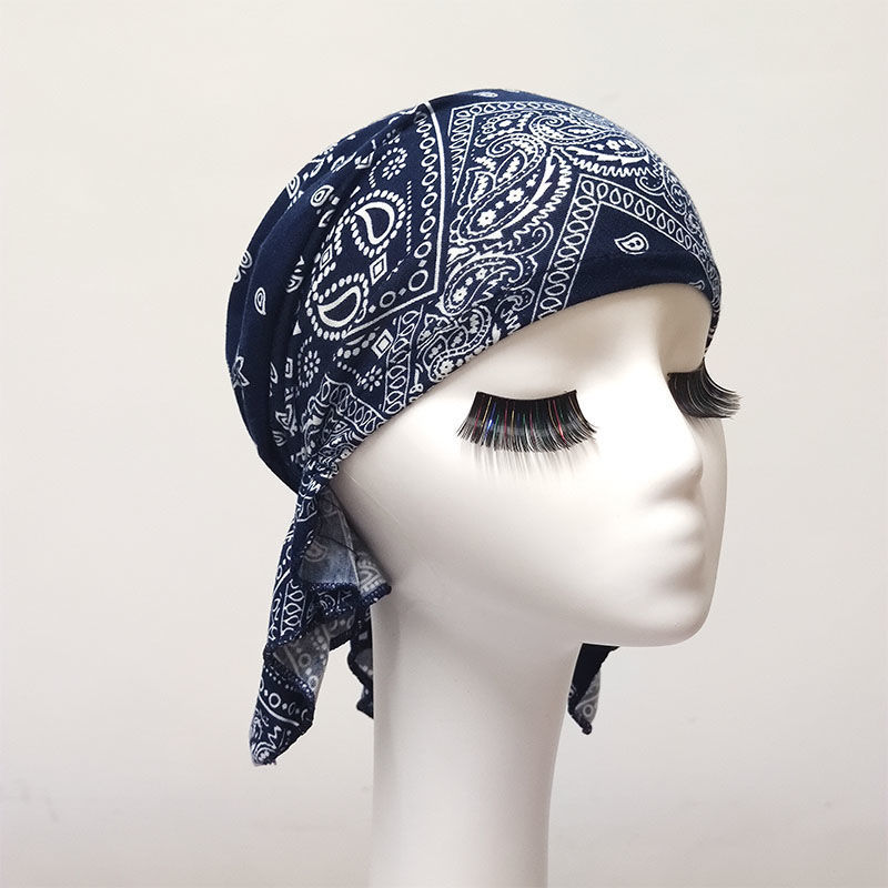 喜圣多新品海盗帽头巾包头巾帽子女三角巾海盗帽中年妈妈头巾帽薄款