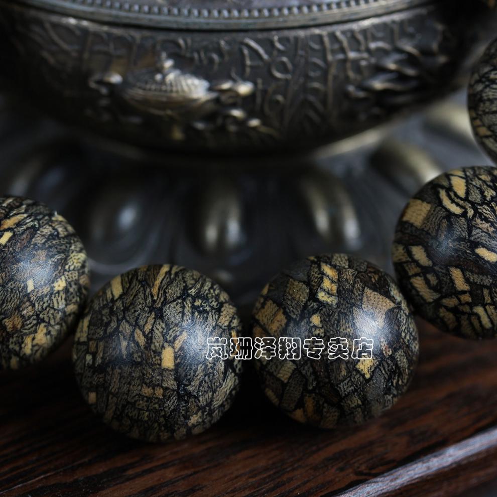 纹沉水级熟结老料奇楠沉香手串花香蜜香20mm越南芽庄绿棋龙鳞纹20mm