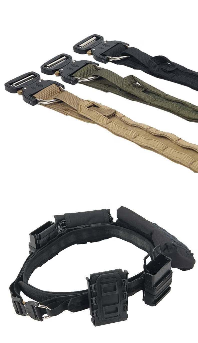 战术腰封 浪人双层战术腰封腰带 军迷训练配件腰带 molle多功能 尼龙