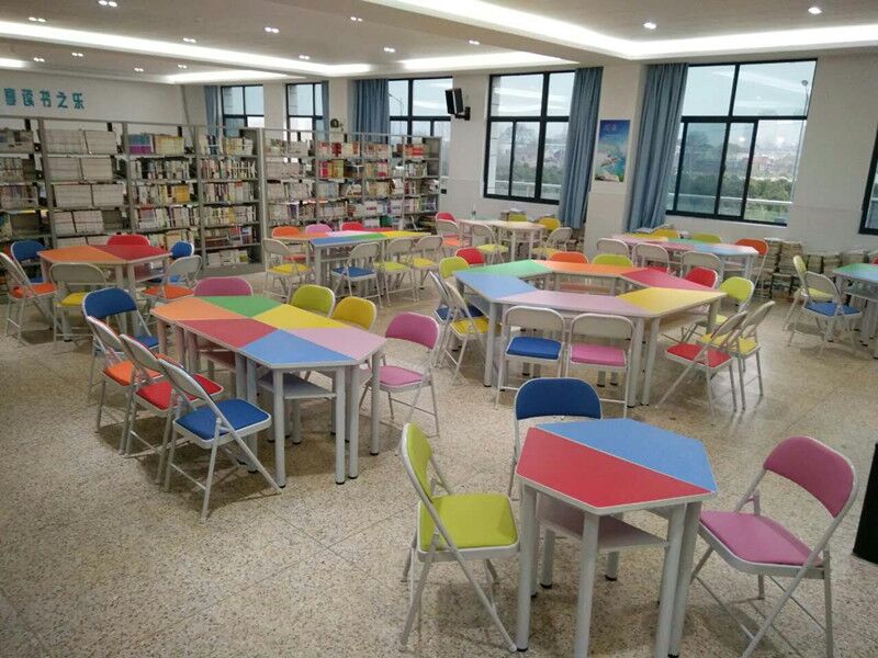 教育机构课桌培训桌椅组合中小学生绘画书法桌学校创客教室阅览美术