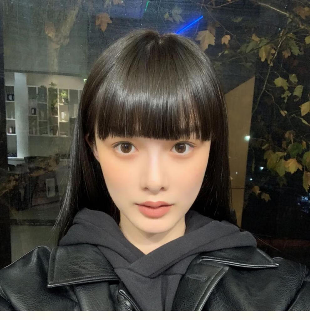 网红漫画平刘海假发片发际线假头发帘儿有鬓角浅棕色护理液梳子卷发筒