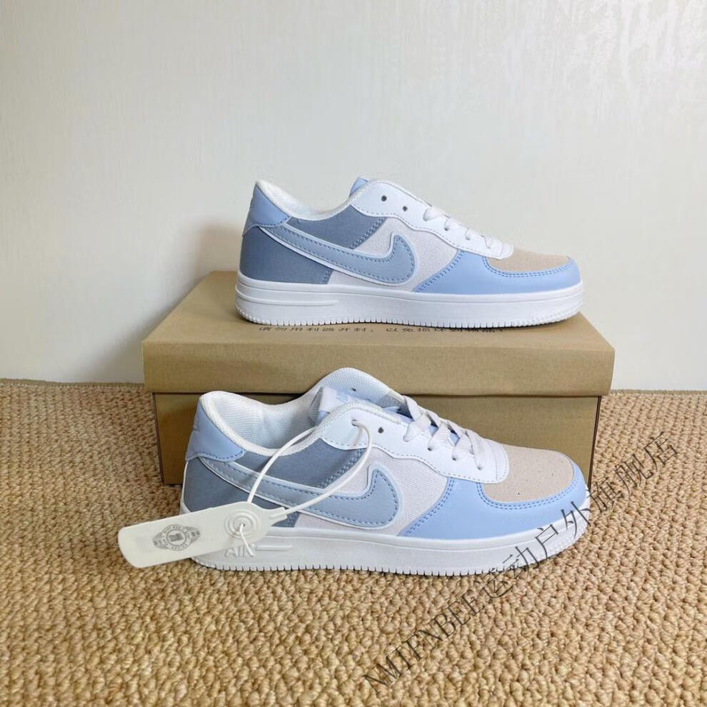 nmifnbee 旗舰店 空军一号鞋子男低帮云雾蓝运动鞋时尚休闲鞋情侣板鞋