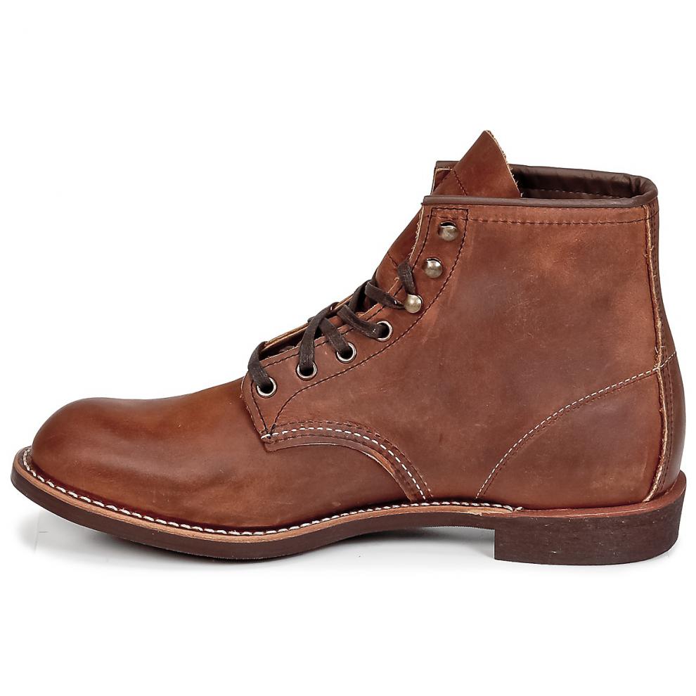 redwing/红翼短筒靴皮靴系带圆头棕色男鞋3343-copper 铜色 421/2