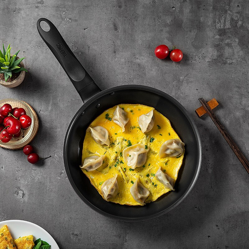 膳魔师thermos小香煎系列日式20cm26cm平底锅煎锅tkfa24cm日式煎锅