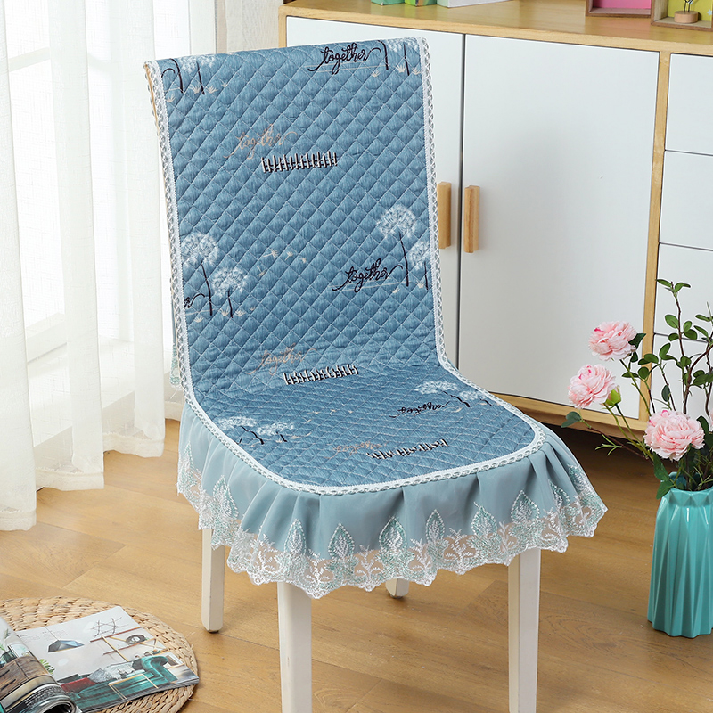 赞叶纺连体椅子套罩坐垫靠背家用一体式防滑餐椅垫加棉椅套椅垫四季