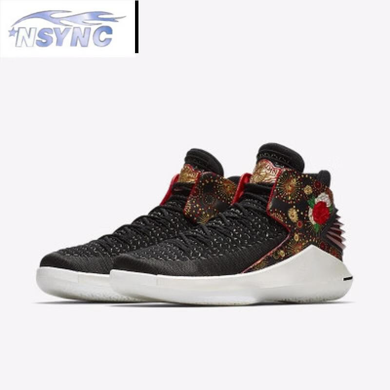 nsyncairxxx2aj乔32篮球鞋黑禁穿威少郭艾伦佳得乐运动鞋男ah3347ah