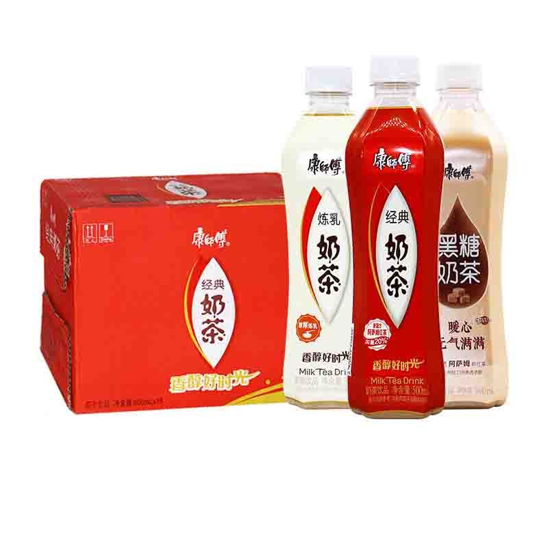 康师傅经典黑糖炼乳奶茶500ml615瓶整箱新品下午茶饮料饮品黑糖奶茶