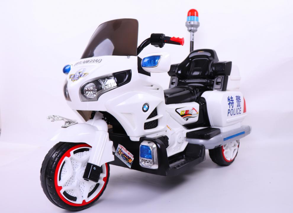 超大拉风儿童巡逻警车可坐人可充电大电动三轮车大童小学生摩托车男孩