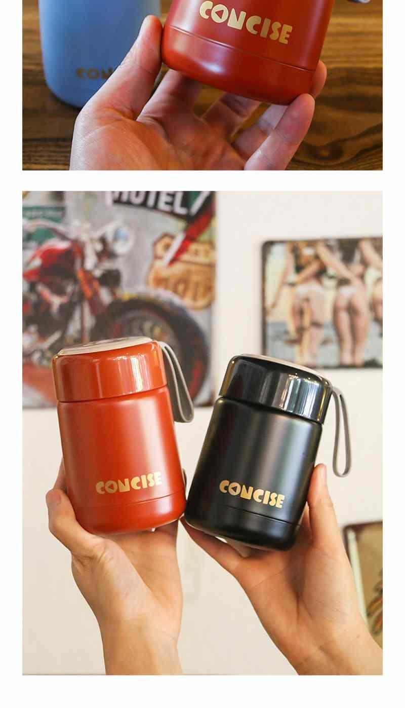 瞬子shunzi日系矮胖型宽口保温杯家用焖烧粥水杯子可爱学生大肚杯