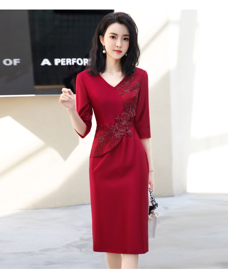 喜妈妈婚宴装 高端喜婆婆婚宴装小个子晚礼服妈妈参加婚礼高贵气质