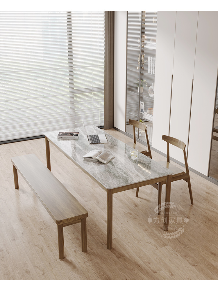 客厅大书桌大桌子工作台岩板大书桌长条桌子客厅工作台双人办公学习桌