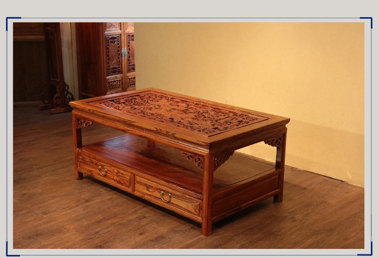 明清家具南榆木中式 仿古实木菠萝格宫廷沙发七件套组合 宫廷沙发八