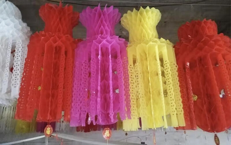 扫墓坟飘挂清纸吊子长条祭祀殡葬用品白事布置白色富贵长龙长度95厘米