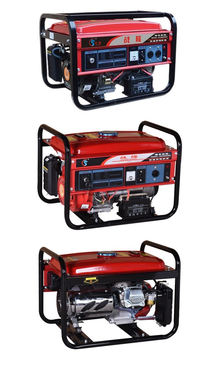 微型 汽油发电机220v家用小型单相3/5/6/8kw三相380伏迷你微型柴油