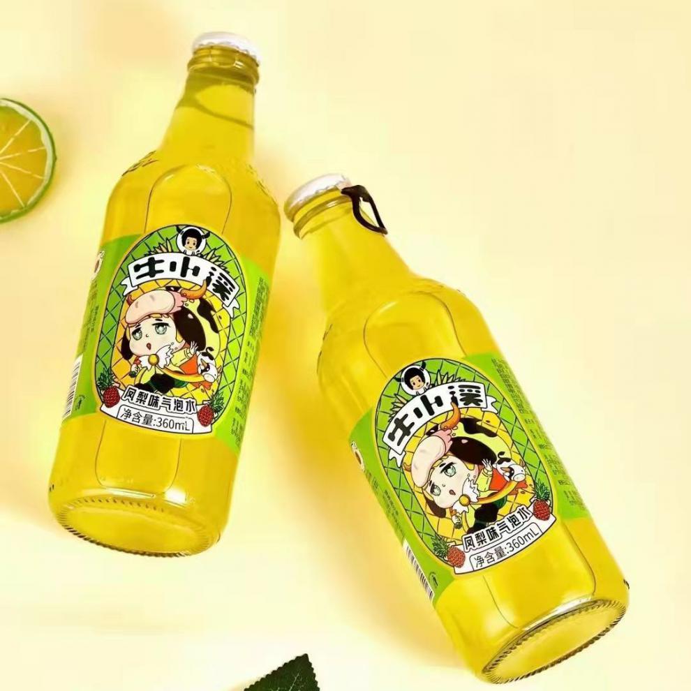 牛小溪汽水大白梨s牛小溪网红 东北老汽水 80后的回忆哦4瓶装*360ml 6