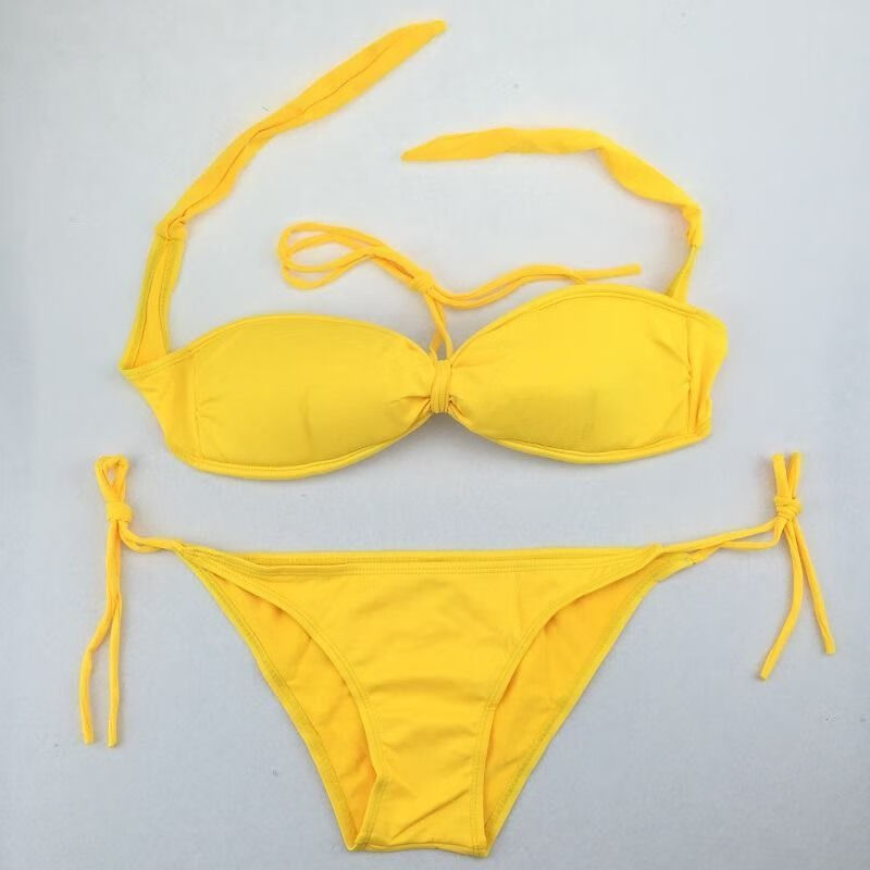 叽歪狗比基尼游泳衣性感三点式泳衣女夏新款泳装cy白色均码80120斤