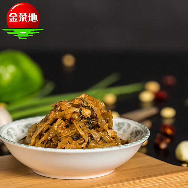 马鞍山金菜地香菜心安徽香菜咸菜黄池特产酱菜下饭油菜苔腌制 250克x6