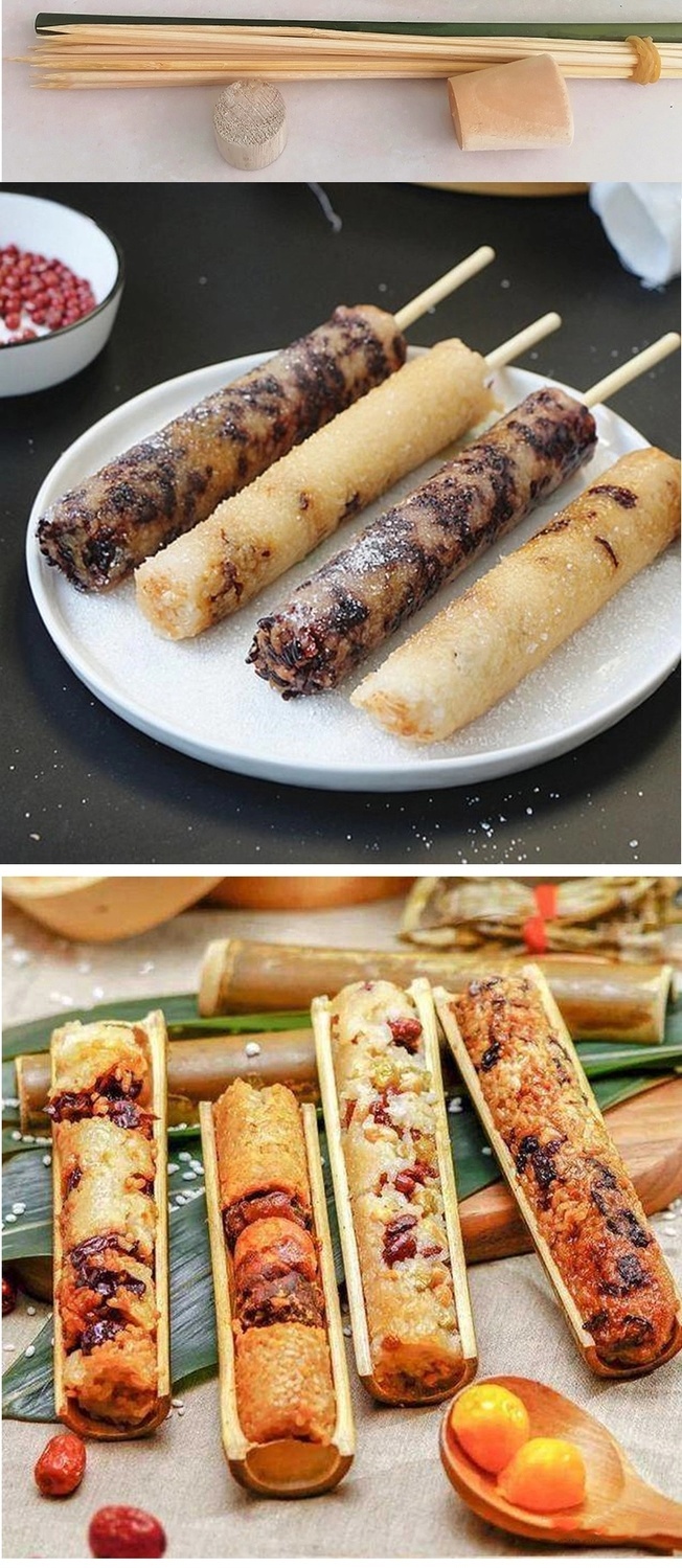 竹筒竹筒粽子模具包粽子神器家用商用摆摊新鲜包蒸筒竹筒粽子鸿致顶出