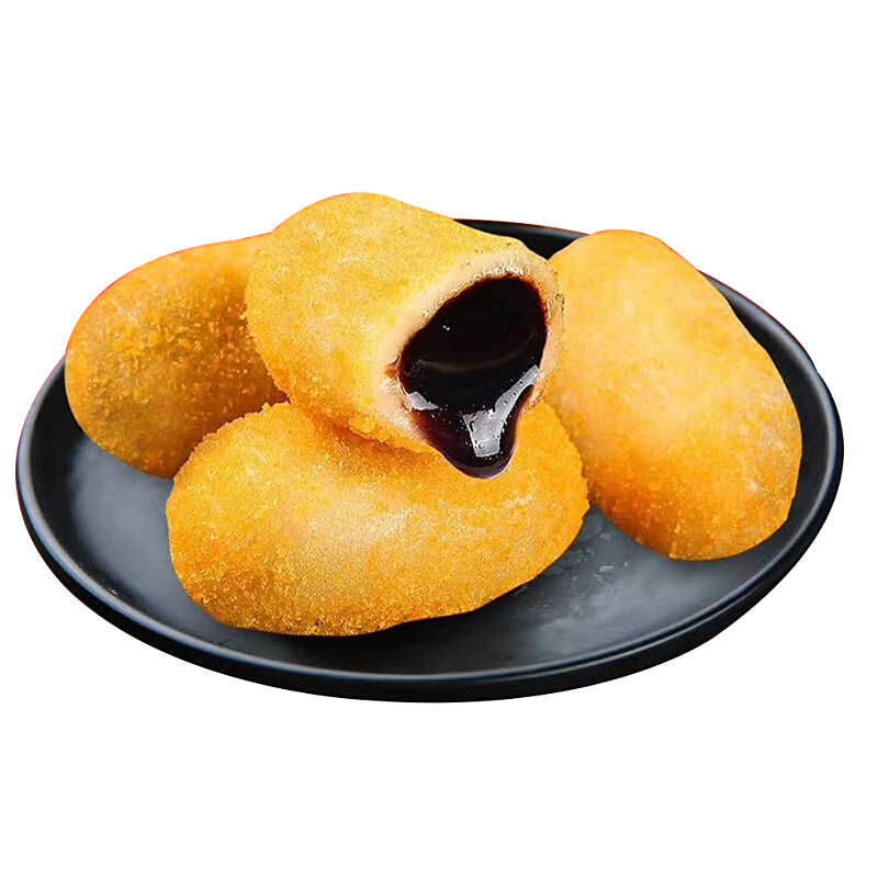 新品小吃爆浆糍粑流心红糖脆皮糯米糕酒店油炸甜点冷冻半成品商用300g