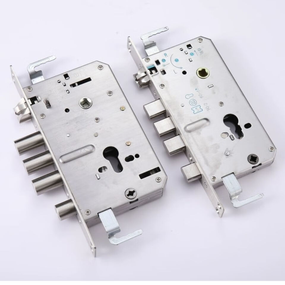 双活双快方舌圆舌大门全钢指纹锁体 30*240单活/双活铜舌(无勾)【图片