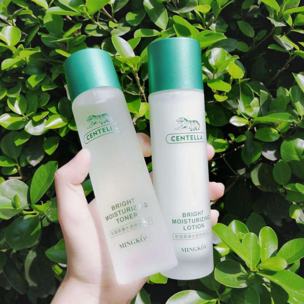 名k老虎积雪草面部护理水乳两件套装补水乳液生护肤品套装老虎积雪草