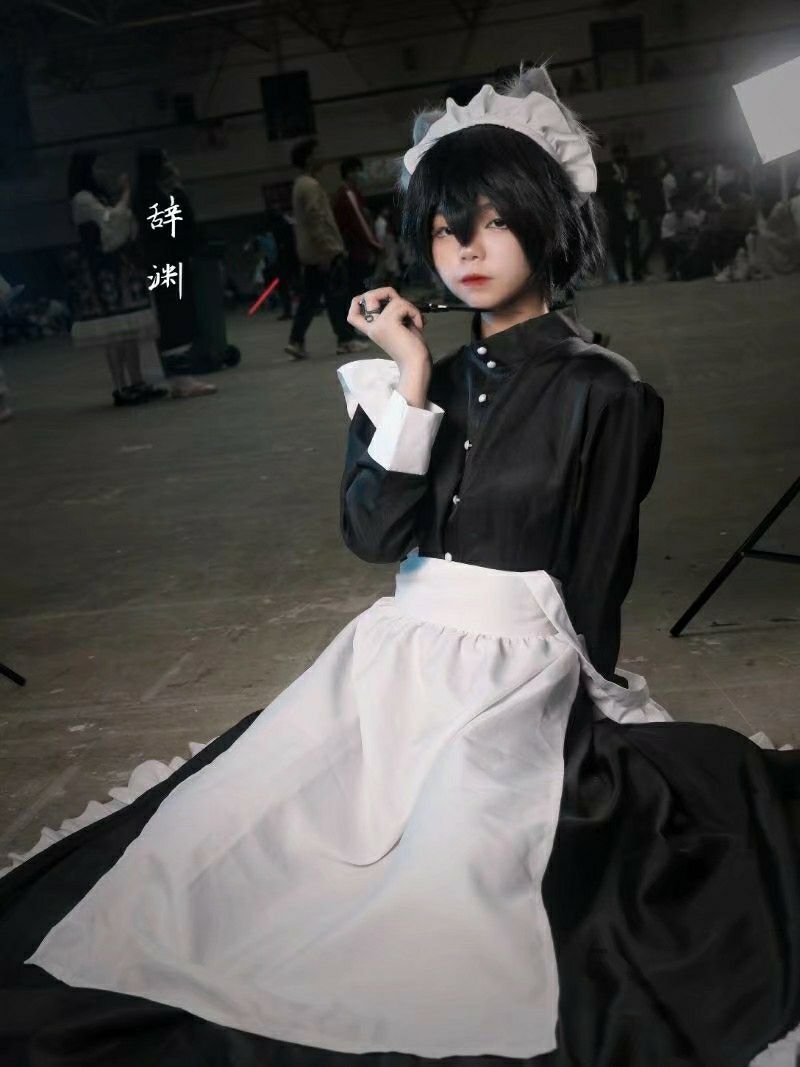 服装学生男仆女仆装cos男仆假发工厂高质量男仆装男款头饰丝袜s