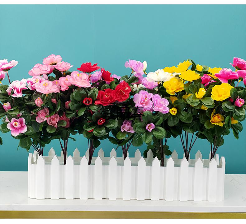 园艺摆件假花仿真杜鹃花客厅摆设花装饰花塑料演出道具花束插花绢单支