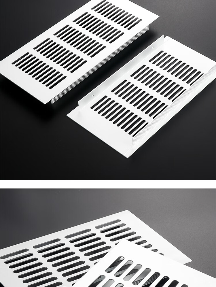 黑色铝合金厨房柜门透气网排气网孔盖通风门板透气网栅格200mm宽沙