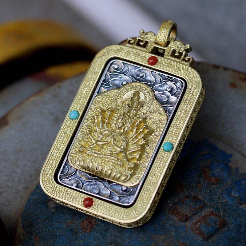 依莲妃十二生肖守护佛本命佛吊坠佛牌银阿尼陀佛本命佛虚空藏本命佛