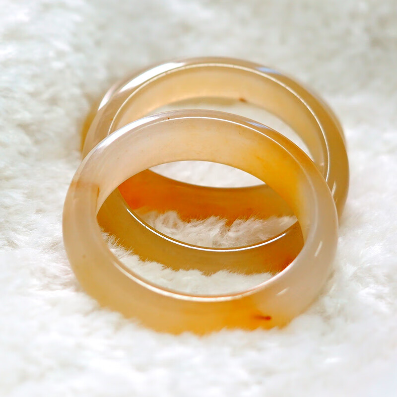 《七夕情人节礼物 》展缘 新疆黄籽料水晶玛瑙黄金丝玉宽镯女款宽手镯