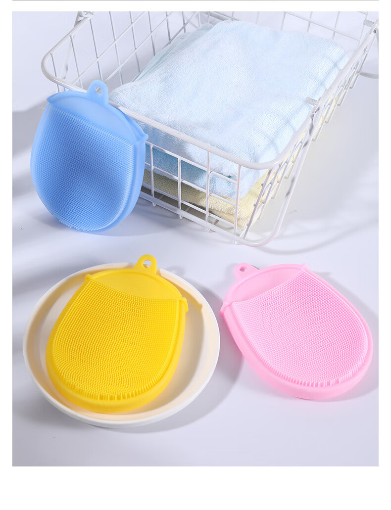 新生儿硅胶洗头刷婴儿洗头刷硅胶去头垢宝宝洗澡海绵儿童搓澡神器沐浴