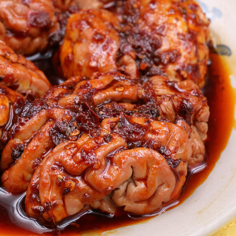 赣香婆 自贡香辣脑花2个装麻辣脑花四川特色即食熟食小吃辣椒红油猪脑