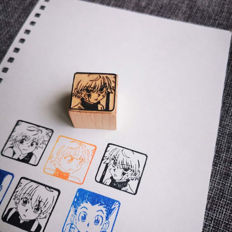 全职猎人周边猎人奇犽小杰酷拉皮卡西索头像木质印章动漫二次元周边礼