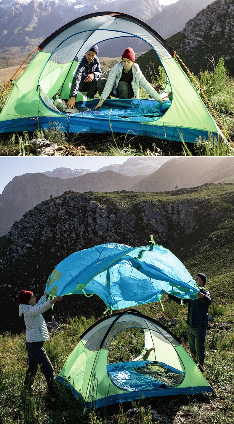 牧高笛帐篷冷山2air3-4人升级版加厚野外露营装备户外防暴雨营帐 冷山