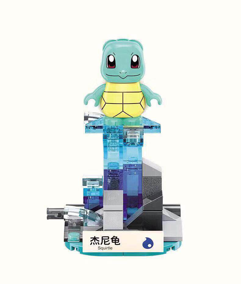 大号宝可梦积木妙蛙花喷火龙水箭龟超梦伊布拼装玩具 宝可梦方头仔六
