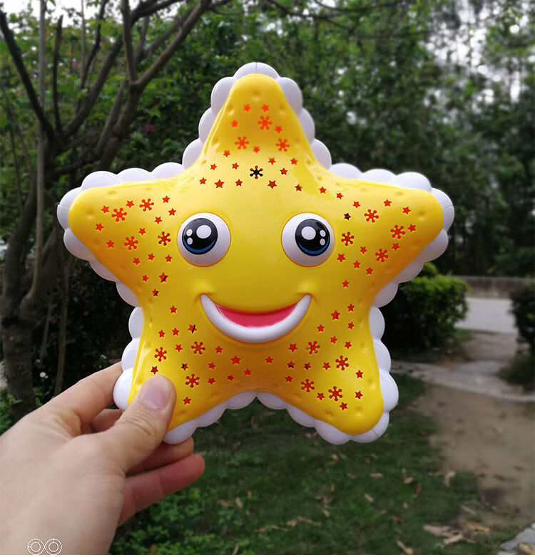 儿童电动万向玩具星空投影海星故事机幼儿园男女1--3-6岁 普通电池装