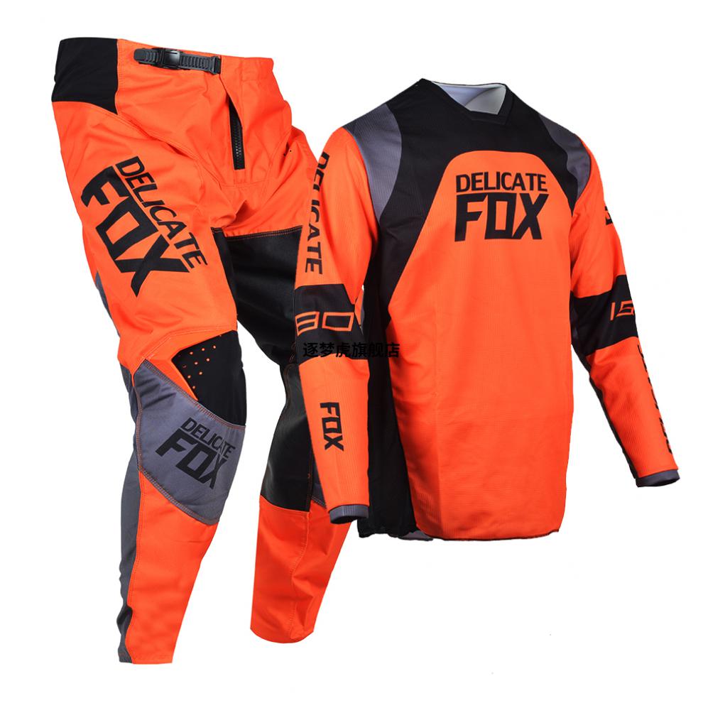 fox骑行服2022delicatefox越野休闲山地骑行速降服mx1805色套装白色